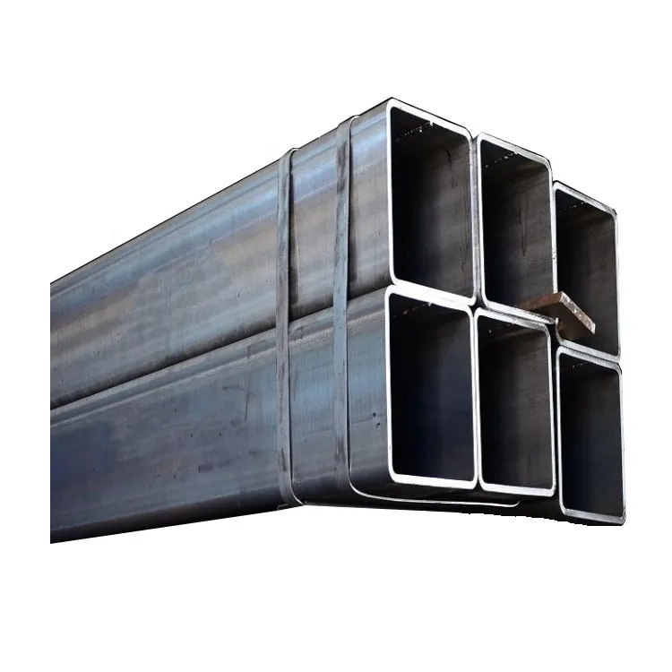 Mild Carbon Welded Metal Black Iron Hollow Section Rectangular Steel Pipe  for Building Material